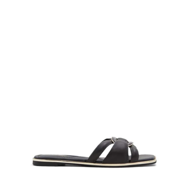 YESENIA FLAT SANDALS - BLACK