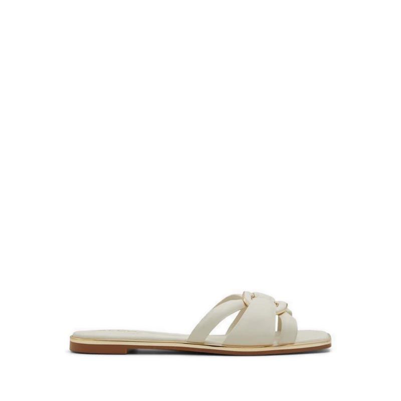 YESENIA FLAT SANDALS - WHITE