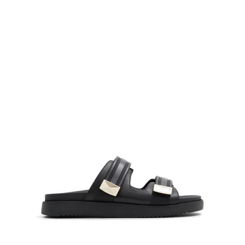 CORALINA FLAT SANDALS - BLACK