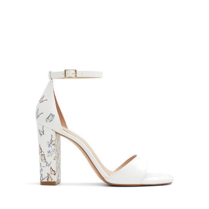 ENAEGYN HEELED SANDALS - WHITE MULTI