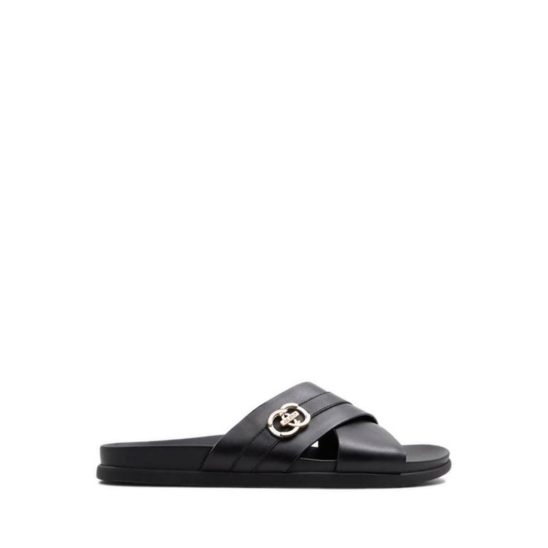 DELMAR FLAT SANDALS - BLACK