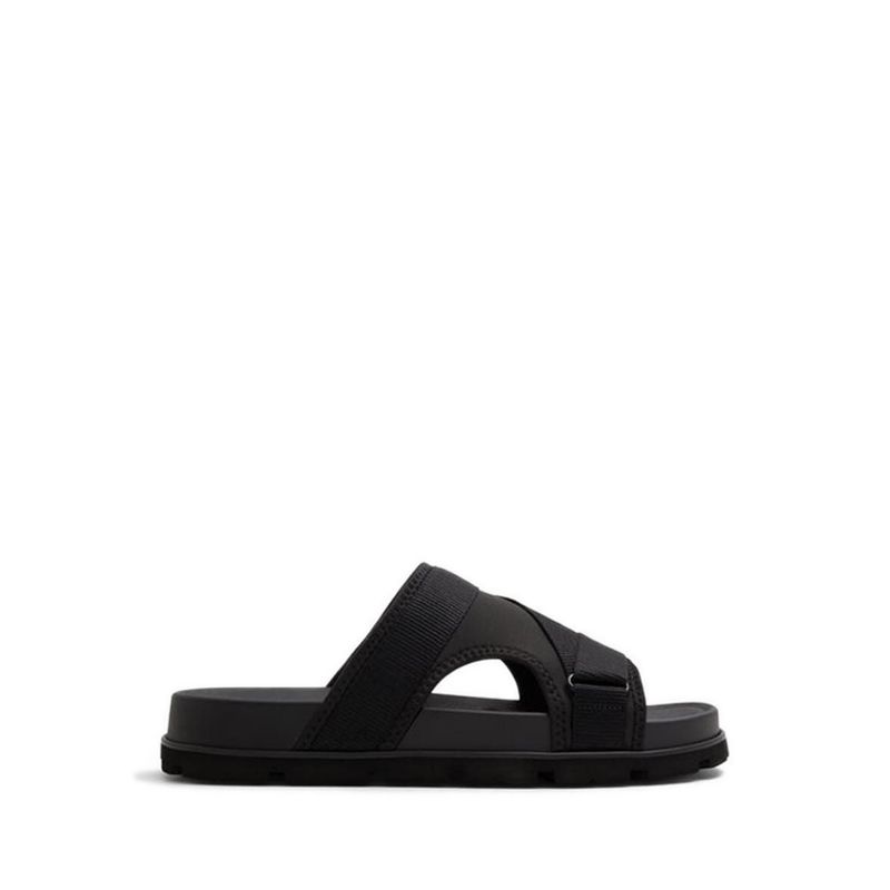 DENIELS FLAT SANDALS - BLACK