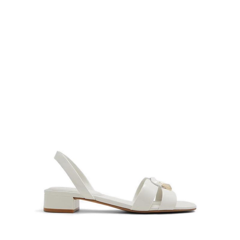 ALAMAENDAR HEELED SANDALS - WHITE/BONE