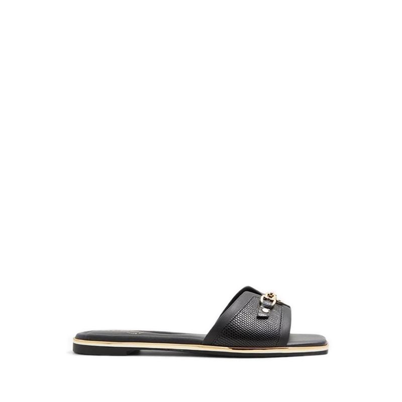 ALAMASSI FLAT SANDALS - BLACK