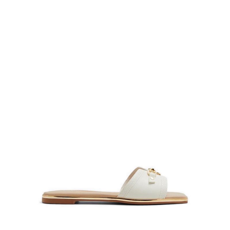 ALAMASSI FLAT SANDALS - OPEN WHITE