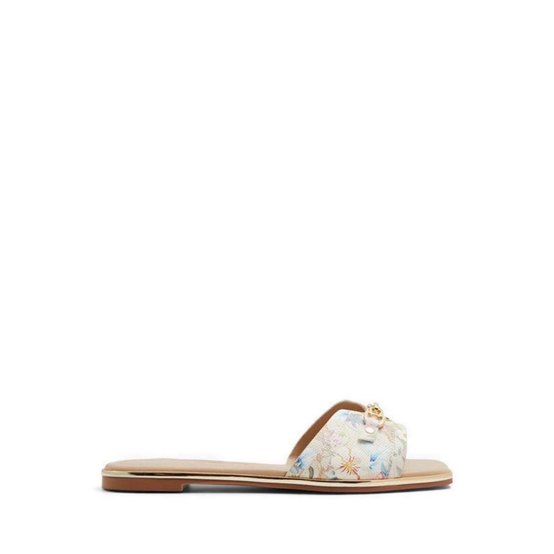 ALAMASSI FLAT SANDALS - BEIGE OVERFLOW