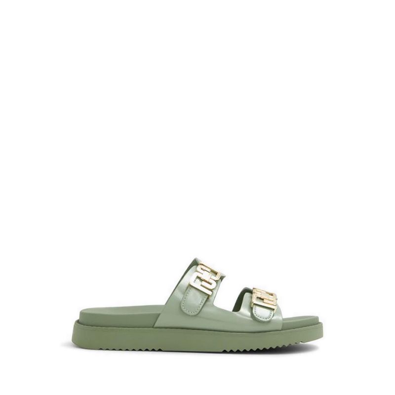 ALESSIE FLAT SANDALS - GREEN