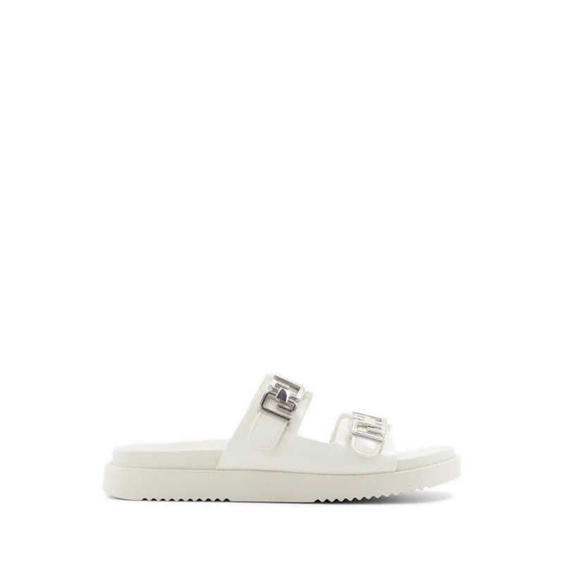 ALESSIE FLAT SANDALS - WHITE