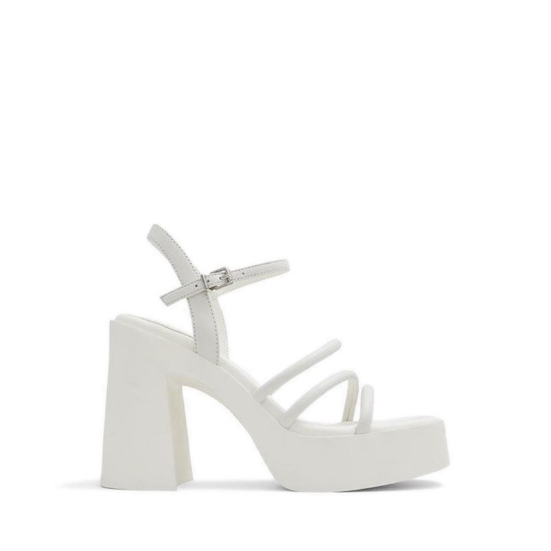 LERERIEL HEELED SANDALS - WHITE