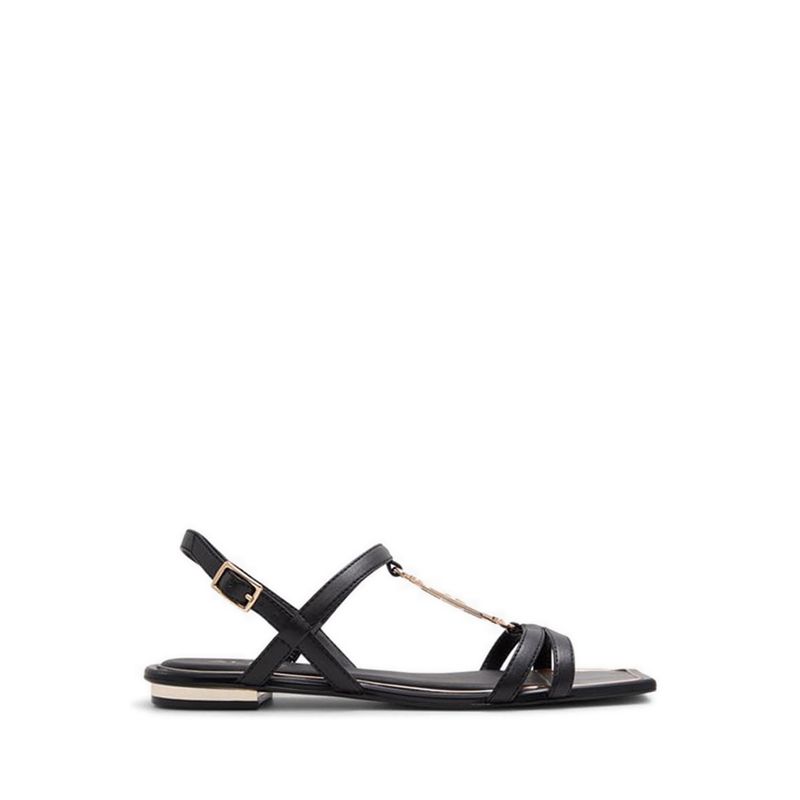 GLAONI FLAT SANDALS - BLACK