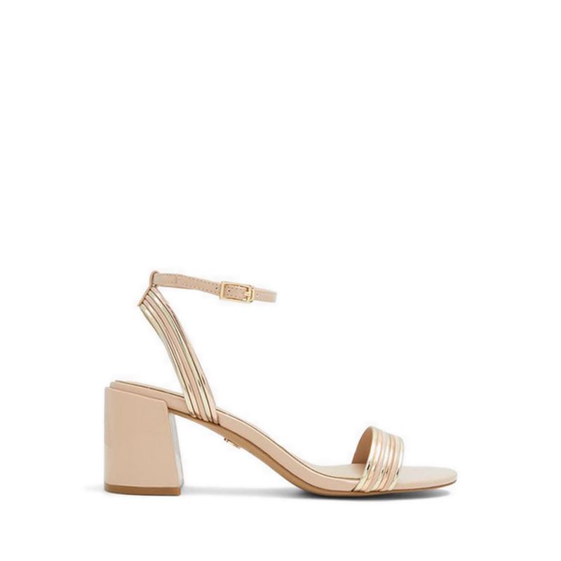 EMELDA HEELED SANDALS - BONE