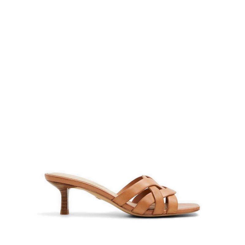 ETHAREDAN HEELED SANDALS - MEDIUM BROWN