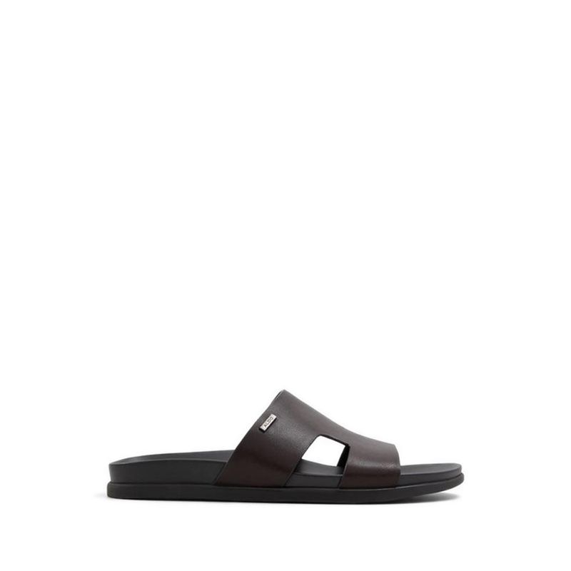 MONDI FLAT SANDALS - DARK BROWN