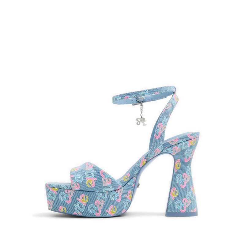 BARBIEPARTY HEELED SANDALS - LIGHT BLUE