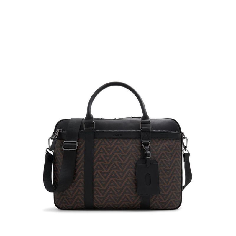 TOURNEUR LAPTOP BAG - BROWN OVERFLOW