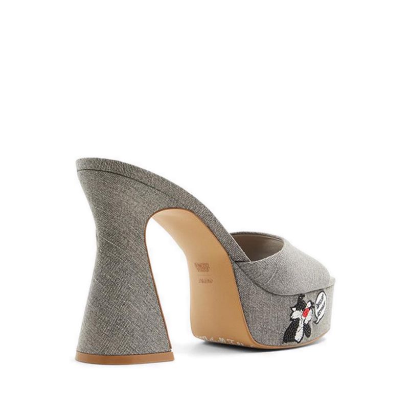 ALDO LTPLATFORM HEELED SANDALS WOMEN - DARK GREY