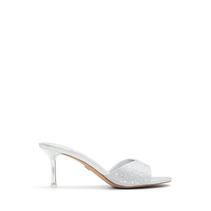 EVELYNA HEELED SANDALS - SILVER