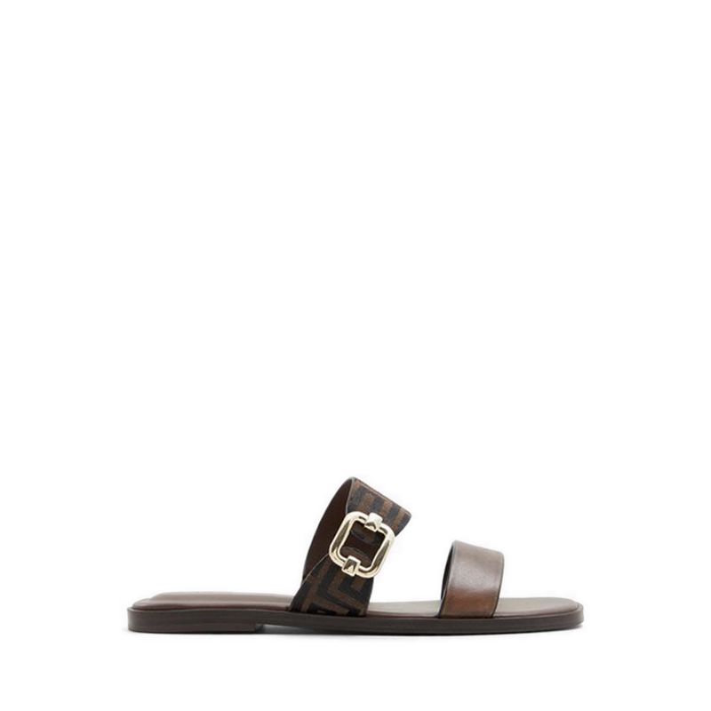 MIRYHAR FLAT SANDALS - BROWN MULTI