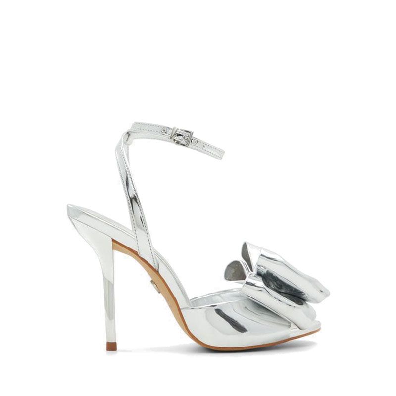 TINSLETTA-SE HEELED SANDALS - SILVER