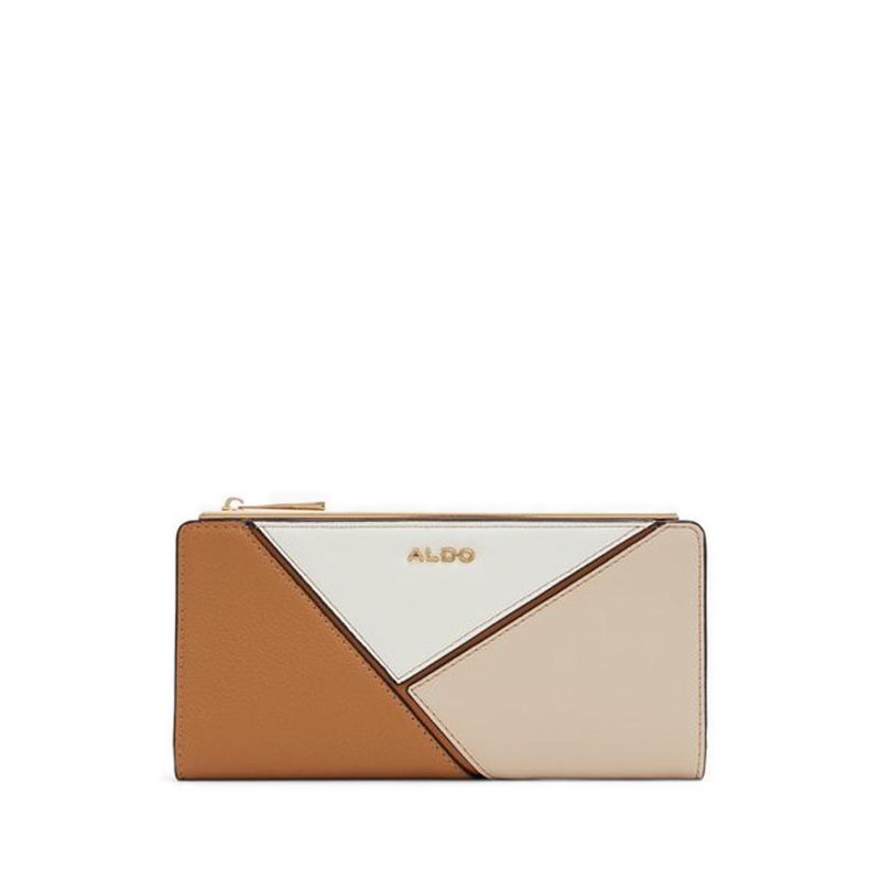 ELBAMACLYA WALLET/CHANGE PURSE - TAN COMBO