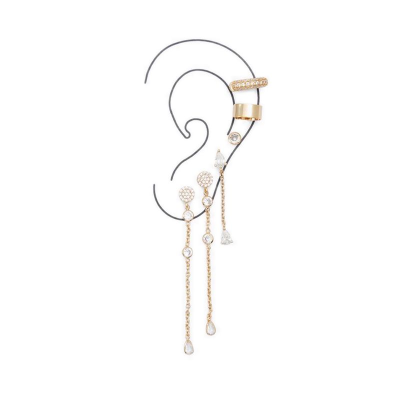 AMMERSEE EARRINGS - GOLD/CLEAR MULTI