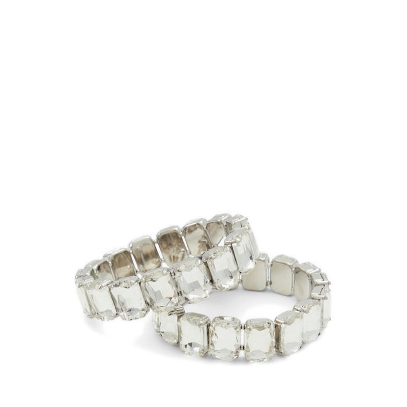 AGRANDRA BRACELETS - SILVER/CLEAR MULTI