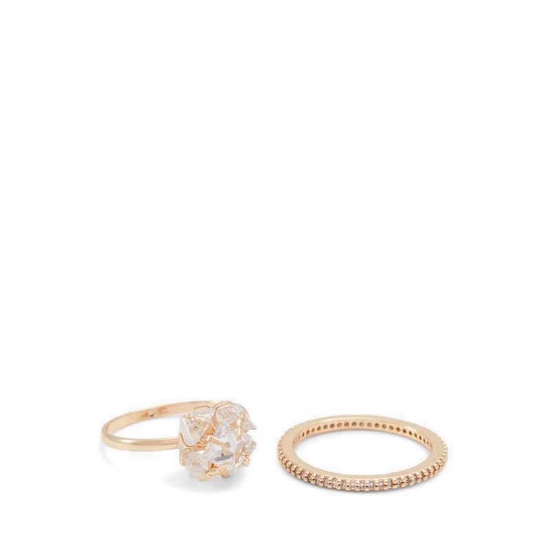 GREINI RINGS - GOLD/CLEAR MULTI