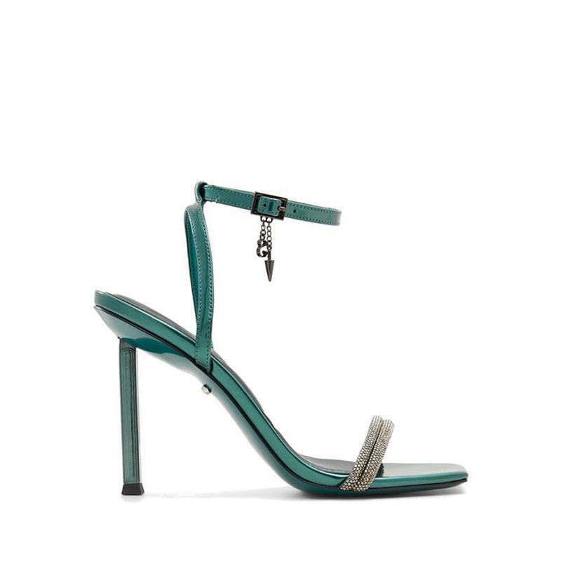 x WICKED BEWITCHING HEELED SANDALS - DARK GREEN