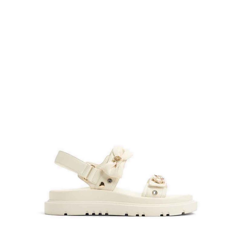 GEMIMA FLAT SANDALS - WHITE