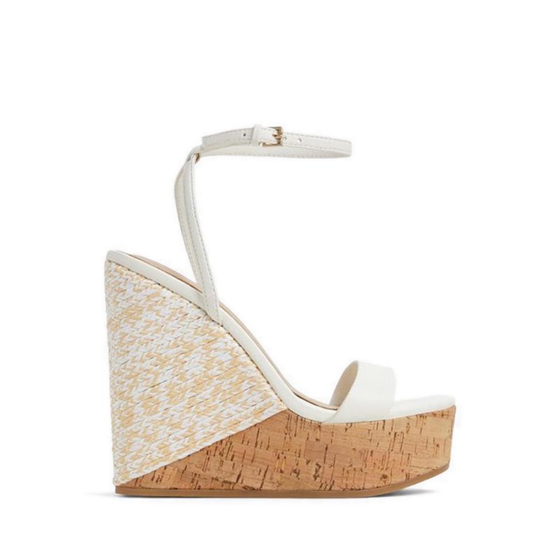 MARYSOL WEDGE SANDALS - WHITE