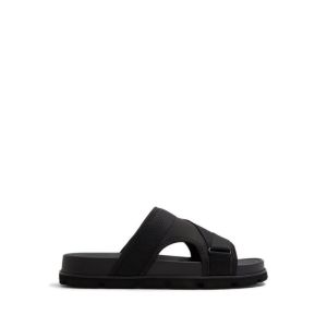 ALDO DENIELS FLAT SANDALS - BLACK